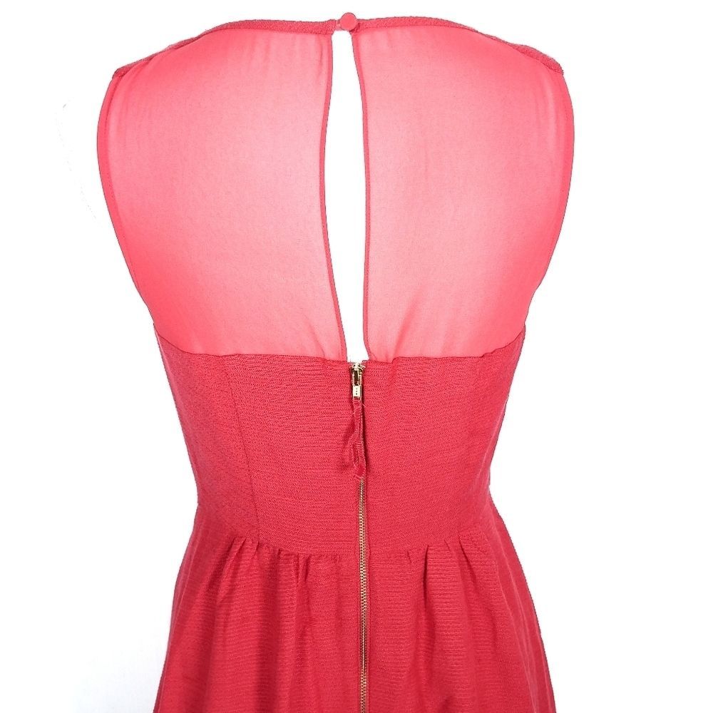 Anthropologie Maeve Red Lattice Dress - Picture 6 of 8